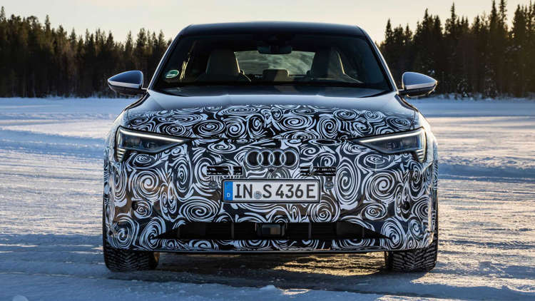 Audi gefacelifte e-tron Sportback gaat de wintertest in: